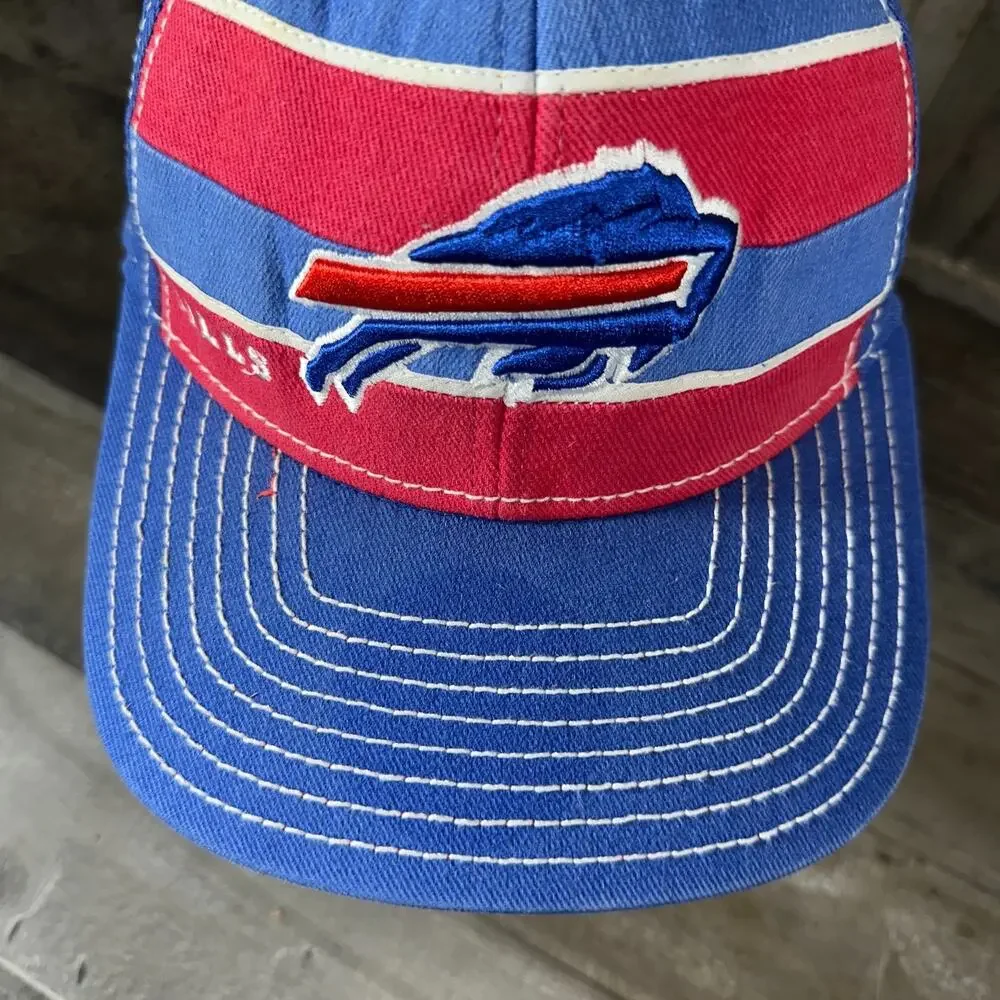 Buffalo‎ Bills NFL Reebok S/M Distressed 90s Y2k Style Hat Red Blue